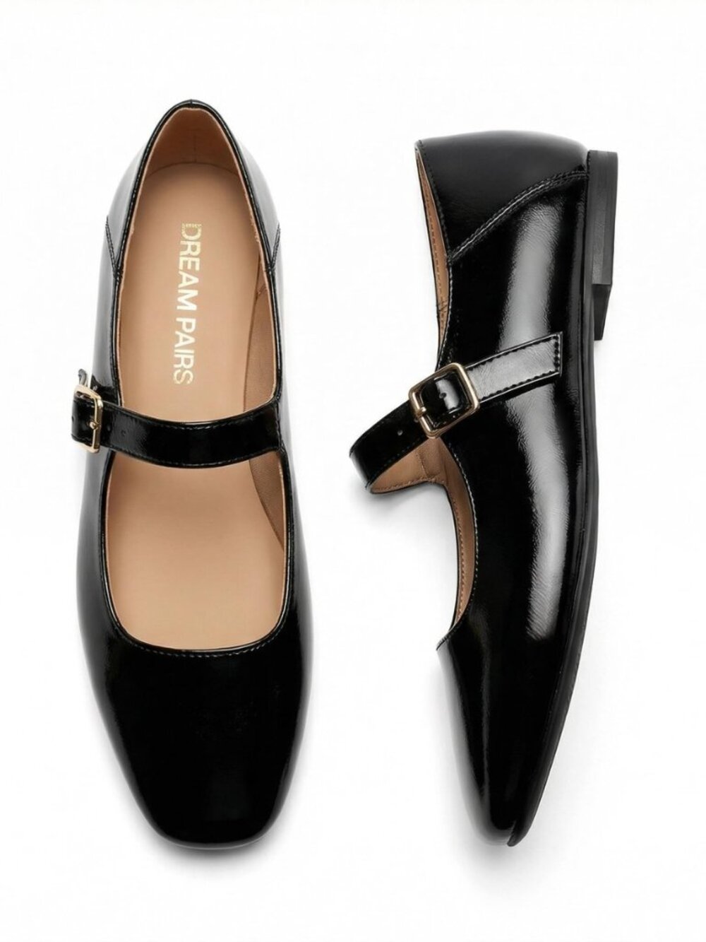 Women's Square Toe Mary Jane Flats